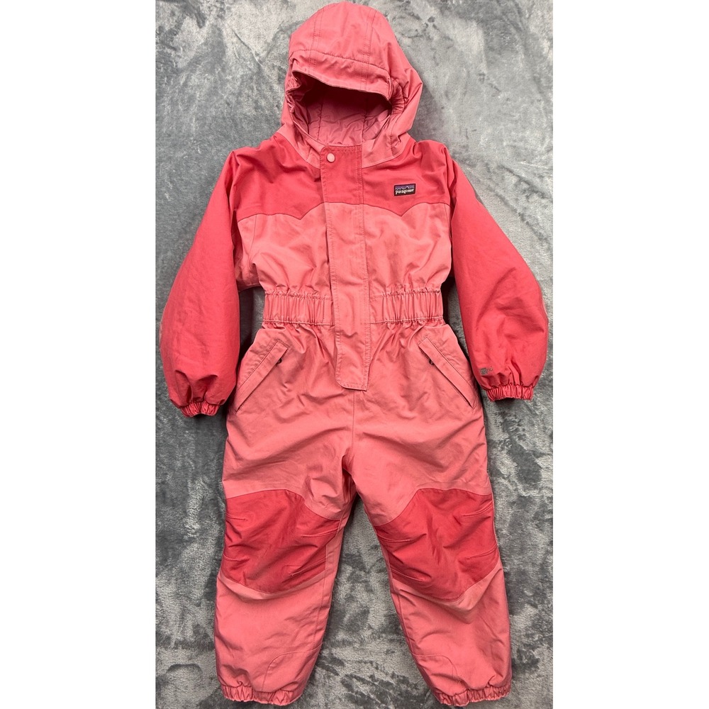 Patagonia Snow Suit girls H2No One Piece Insulated Pink  Size 4T